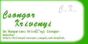 csongor krivenyi business card